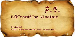 Pórszász Vladimir névjegykártya
